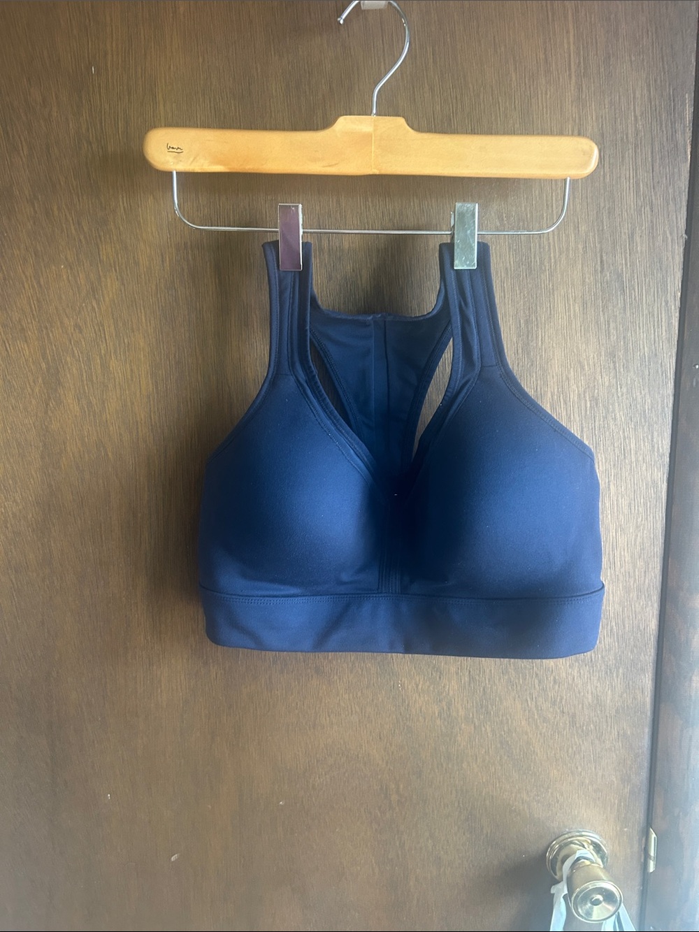 Eddie Bauer Navy Racerback High-Support Sports Bra